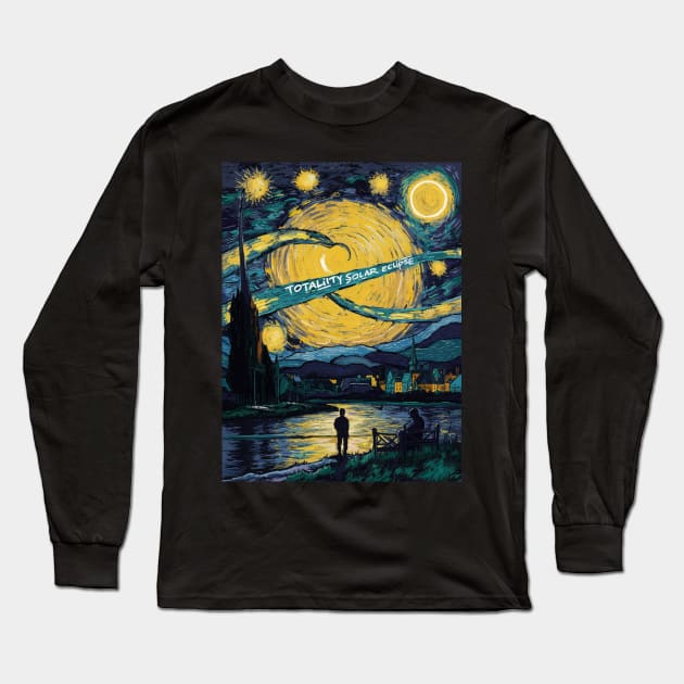 Total Solar Eclipse 2024 , April 8 Long Sleeve T-Shirt by RalphWalteR